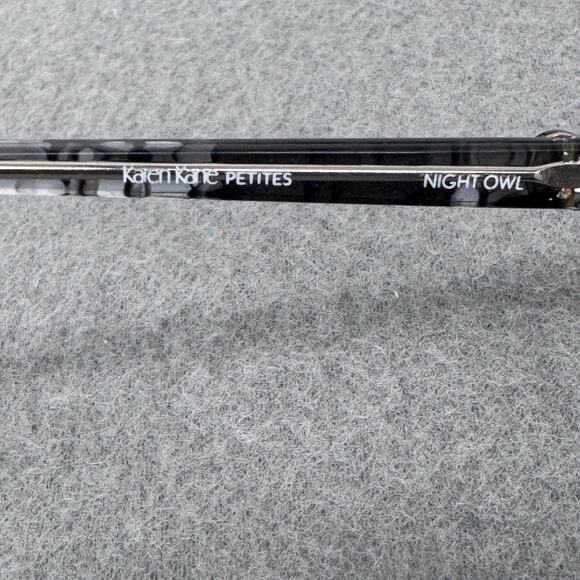 Karen Kane Petites Night Owl Eyeglasses Frames Marble 49-16-145 Zebra Case - Picture 7 of 12